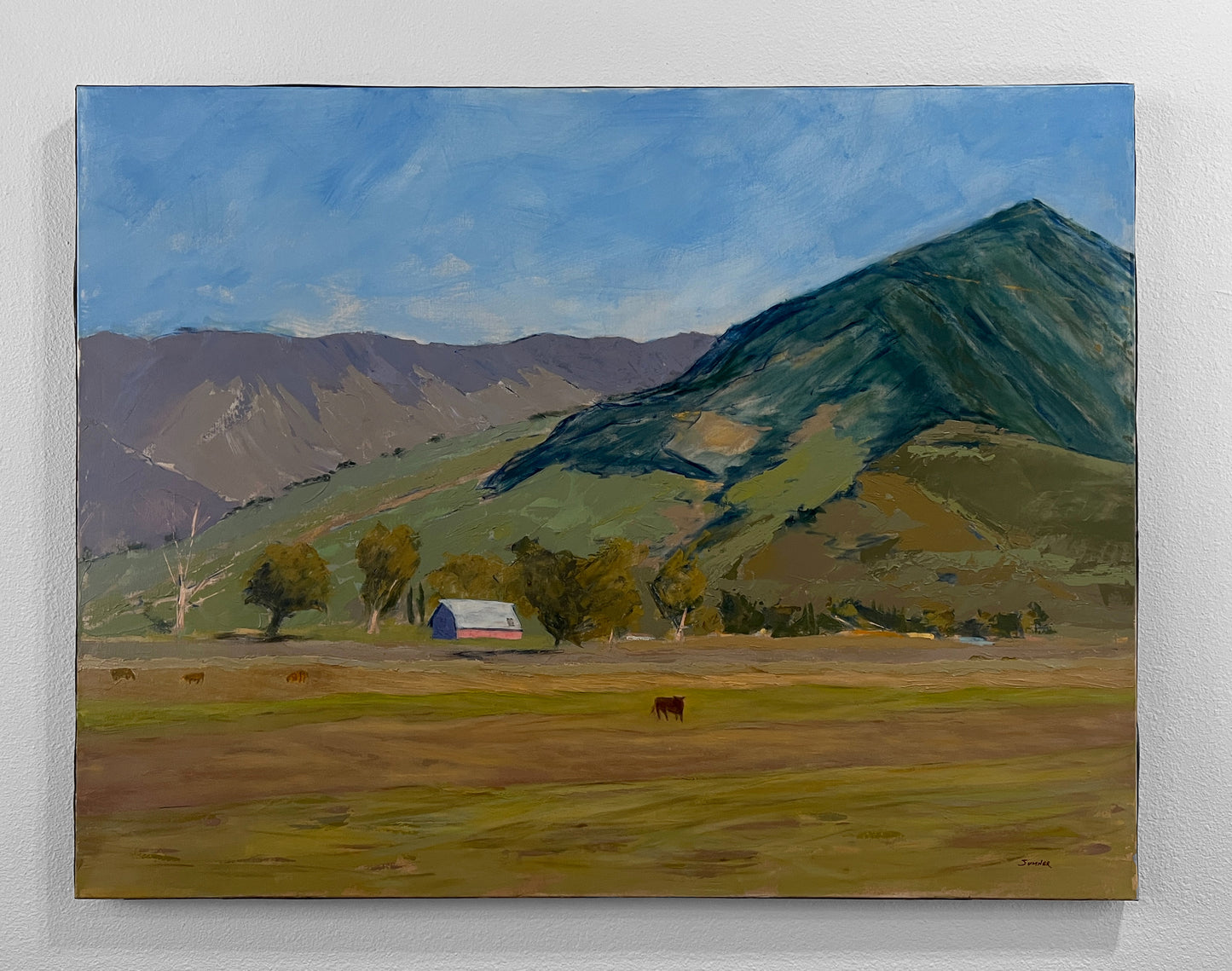 Original hand painted original on canvas by artist John Sumner
Below Bishop's Peak, 2022
Acrylic on Canvas, 36" x 48"
Realist, Impressionist