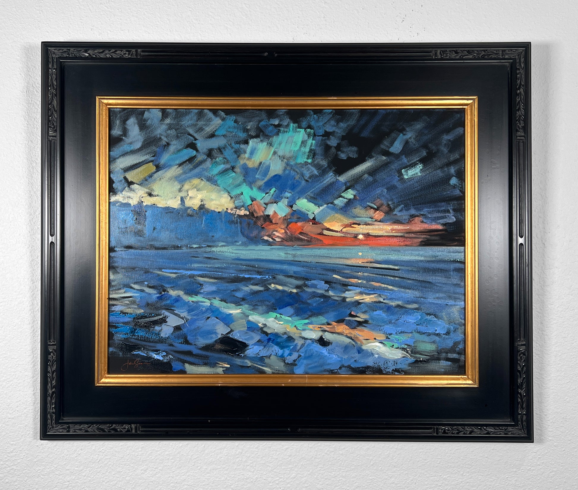 John Sumner
First Light, 2024
Acrylic on Canvas, 18" x 24"
Modern Realism, Impressionism
Observed Detail
A vibrant, dynamic interpretation of dawn breaking over a tranquil sea. The broad brushstrokes and vibrant hues capture the light’s play on the water, evoking a sense of calm and hope.