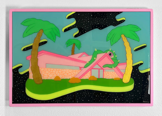 Zachary Friedberg  Hang_On_To_Your_Dreams  Acrylic on Canvas original painting signed by artist for sale at Wade Sisco Gallery Palm Springs