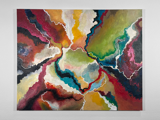 Abstract Impressionist Painting by Palm Springs Artist_V_Farris-Original Painting