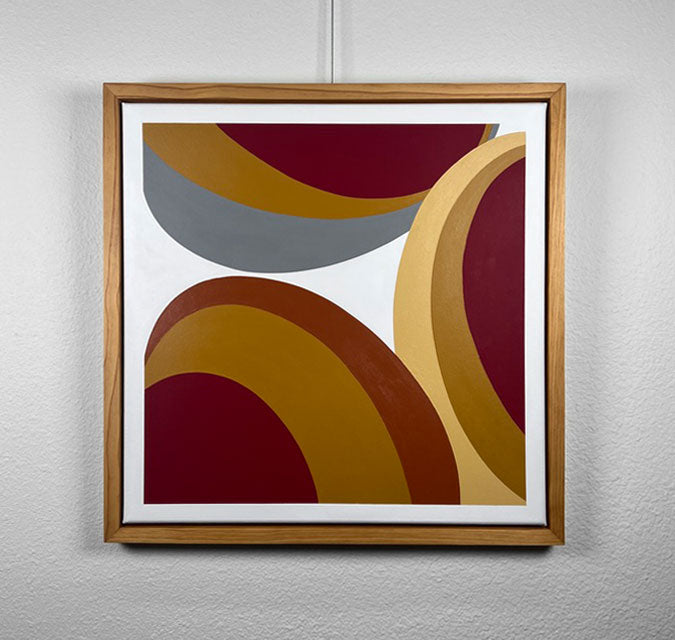 Original Hand Painted Geometric Southwest Art by Palm Springs Artist Paul Sarkis Strata, 2023 Acrylic on Canvas, 24" x 24" Geometric Abstraction, Minimalist