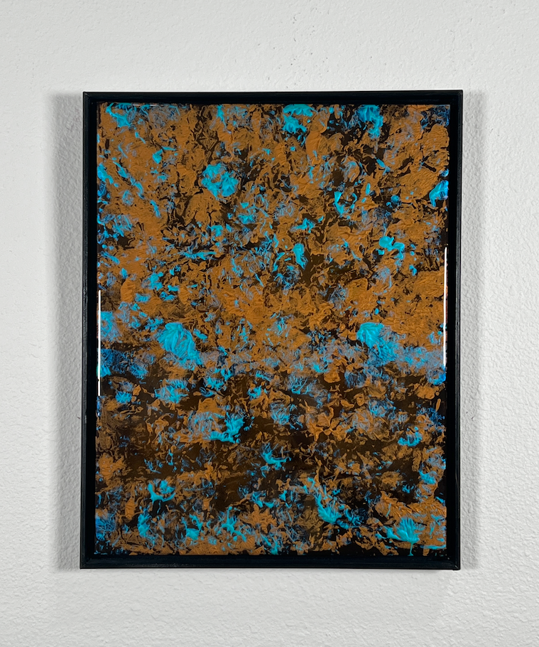 Original painting by LGBTQ Palm Springs California artist- James Fraser Sonora, 2020 Acrylic Resin 15" x 20" Contemporary Abstract Expressionism_sonora_IMG_5293-_1