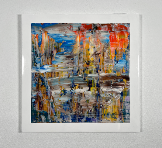 Original art by southern Californian James Fraser Grand Canyon, 2024 Acrylic Resin 24" x 24" Contemporary Abstract Expressionism -grand_canyon_IMG_5292-_1