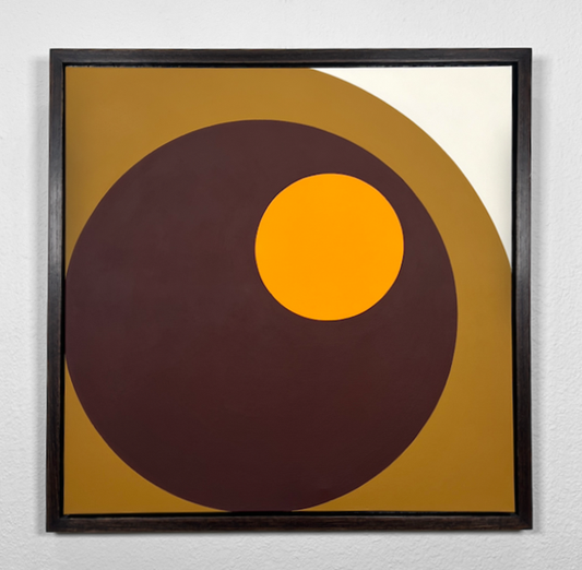 Geometric Abstract-Original Painting by Paul Sarkis Wobbly Ball (Curious), 2024 Acrylic on Canvas, 24" x 24" Geometric Abstraction, MinimalistWobbly_Ball_Curious_IMG_5633