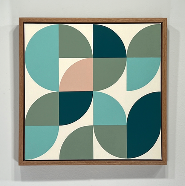Original Hand Painted Geometric Southwest Art by Palm Springs Artist Paul Sarkis On Second Thought, 2024 Acrylic on Canvas, 24" x 24" Geometric Abstraction, MinimalistOn_Second_Thought_IMG_5632